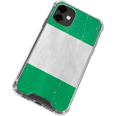 Nigeria Flag Distressed iPhone 12 Clear Case